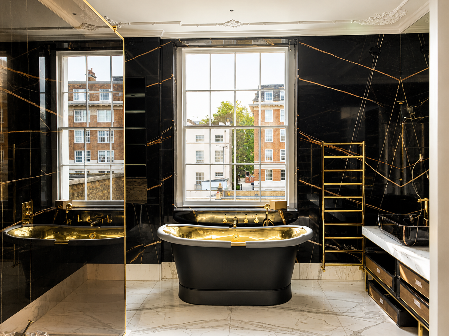Gold bathroom